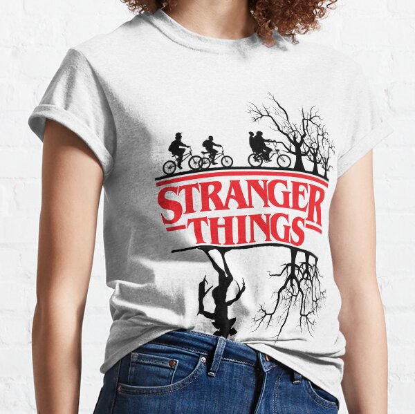  Stranger Things Men's Embroidered Logo T-Shirt : Clothing,  Shoes & Jewelry