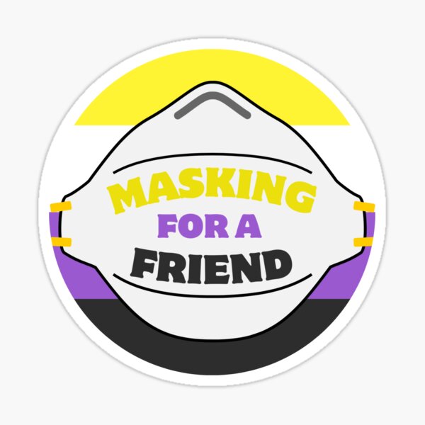 Item preview, Masking for a Friend nonbinary flag designed and sold by fansmaskup.