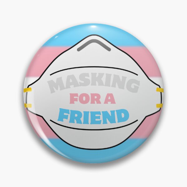 Item preview, Masking for a Friend trans flag designed and sold by fansmaskup.