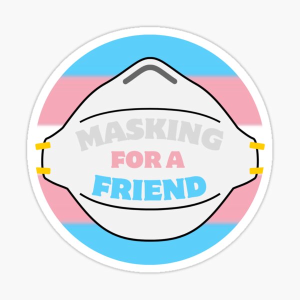 Item preview, Masking for a Friend trans flag designed and sold by fansmaskup.