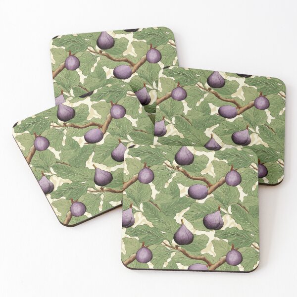 Item preview, Vintage Botanical Illustration of Fig (Ficus carica), Seamless Pattern Design designed and sold by ShobulousStudio.