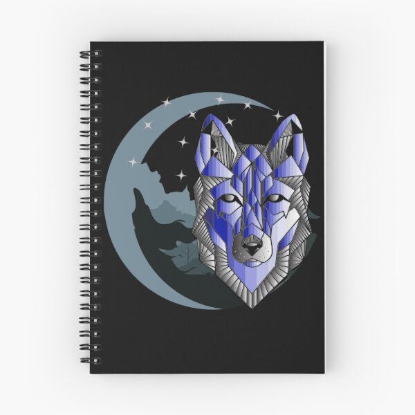 Item preview, Abstract blue wolfdog at the moon designed and sold by InverseArt.
