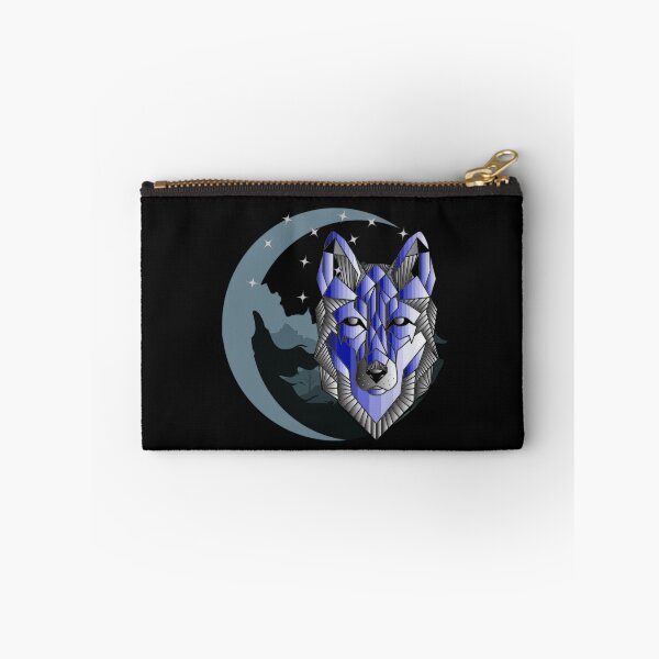Item preview, Abstract blue wolfdog at the moon designed and sold by InverseArt.