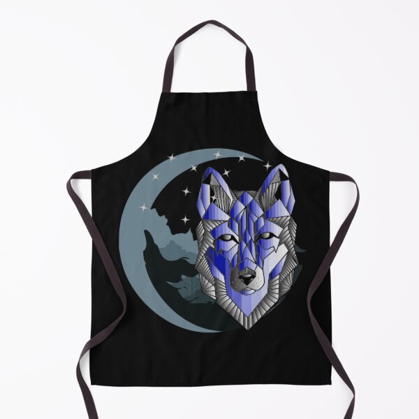 Item preview, Abstract blue wolfdog at the moon designed and sold by InverseArt.
