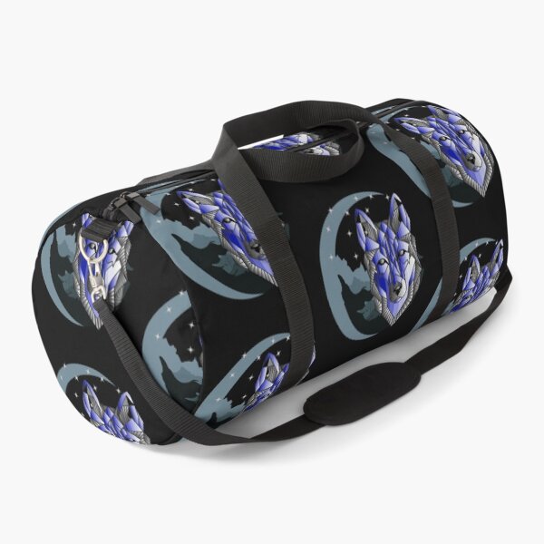 Item preview, Abstract blue wolfdog at the moon designed and sold by InverseArt.