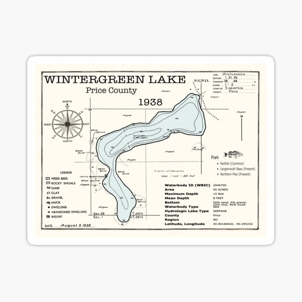 Item preview, Wintergreen Lake WI Price County  designed and sold by Jean Plout.