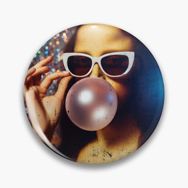 Item preview, Funny Mona Lisa Bubble Gum Retro Disco designed and sold by handcraftline.
