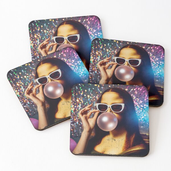 Item preview, Funny Mona Lisa Bubble Gum Retro Disco designed and sold by handcraftline.
