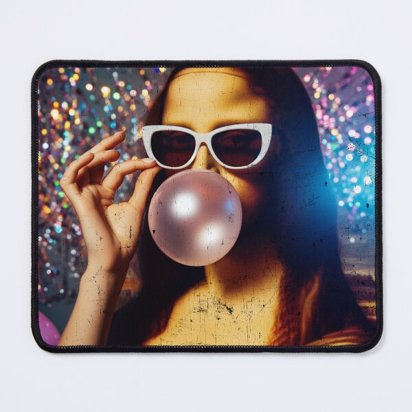 Item preview, Funny Mona Lisa Bubble Gum Retro Disco designed and sold by handcraftline.