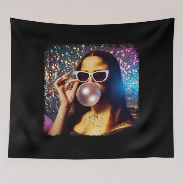 Item preview, Funny Mona Lisa Bubble Gum Retro Disco designed and sold by handcraftline.