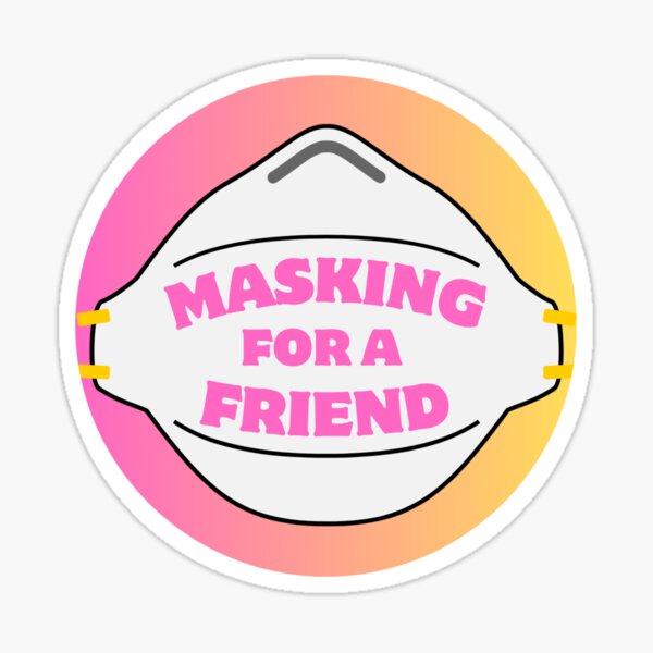 Item preview, Masking for a Friend pink yellow designed and sold by fansmaskup.