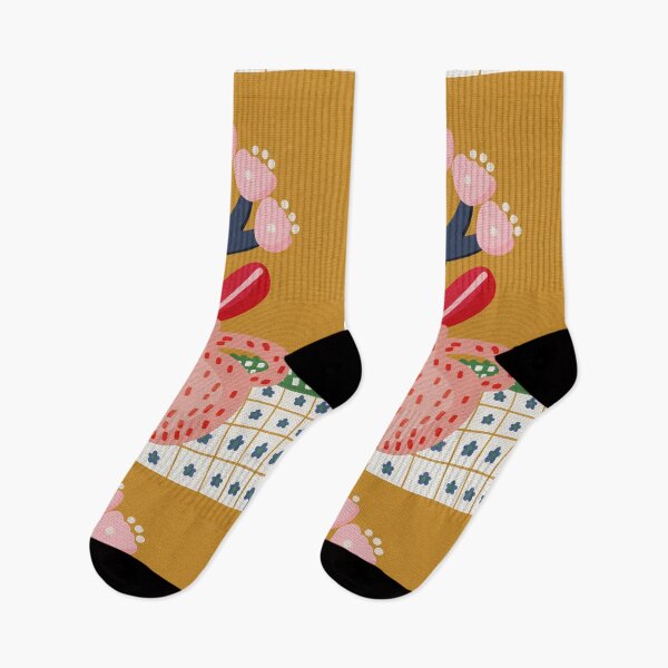 Item preview, Retro art art print pink flowers designed and sold by Tuky Waingan.