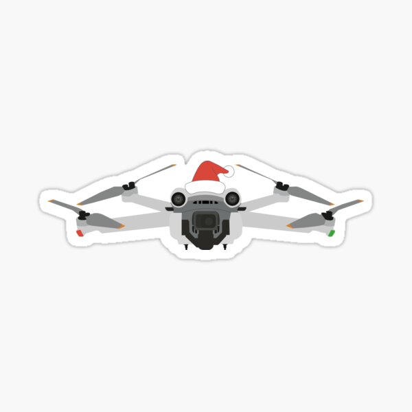 Festive DJI Mini 3 Pro Santa Hat Drone Sticker