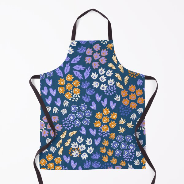 Item preview, Lush Leaves in blue, lilac and orange color palette designed and sold by BrankaPD.