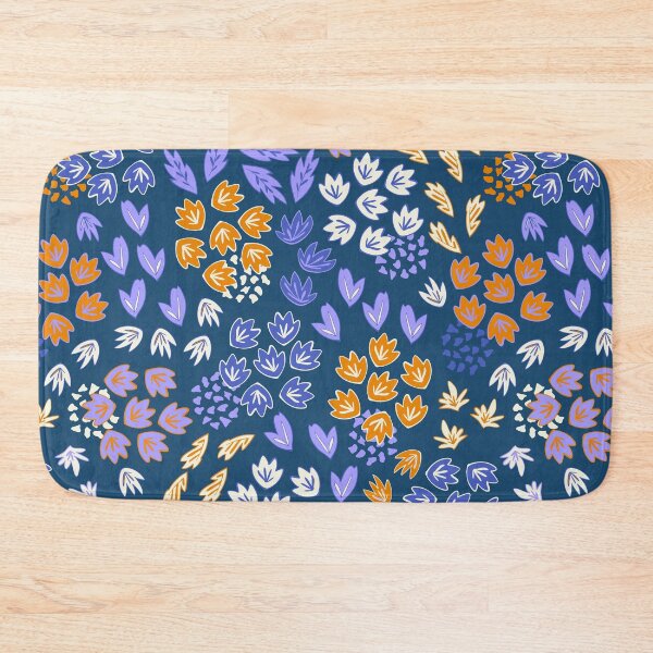 Item preview, Lush Leaves in blue, lilac and orange color palette designed and sold by BrankaPD.