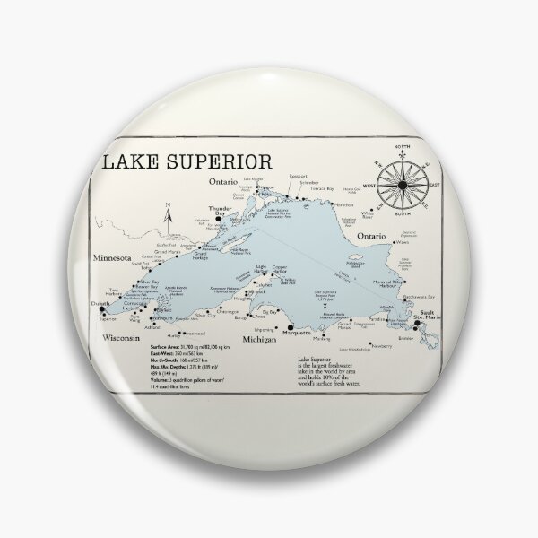 Item preview, Lake Superior Map designed and sold by Jean Plout.
