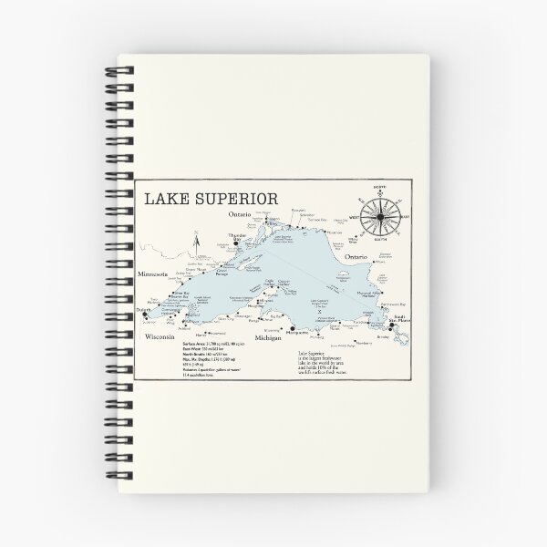 Item preview, Lake Superior Map designed and sold by Jean Plout.