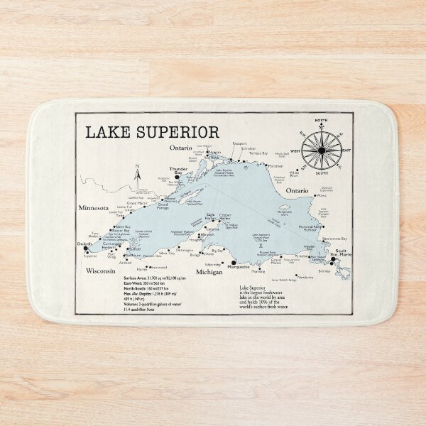 Item preview, Lake Superior Map designed and sold by Jean Plout.