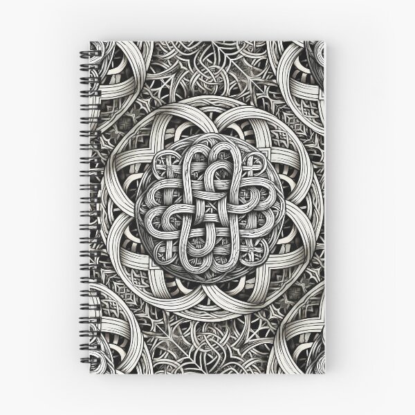Item preview, Detailed black and white graphic in the style of Celtic knots 802 ontop xl diag designed and sold by pASob-dESIGN.