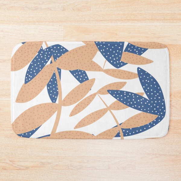 Item preview, Leaf pattern artwork blur amd beige leaves with dots designed and sold by Anton Repetto.