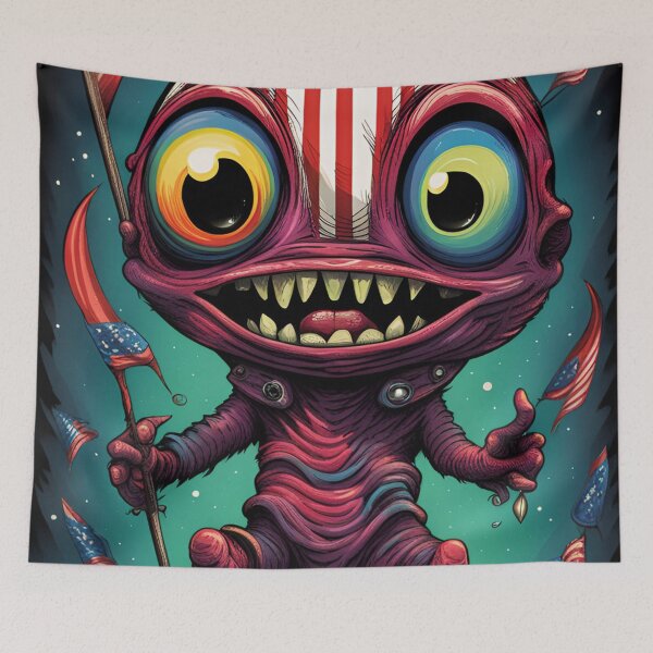 Item preview, alienlove 149 good mood lucky funny skull hero designed and sold by alienlove-8.