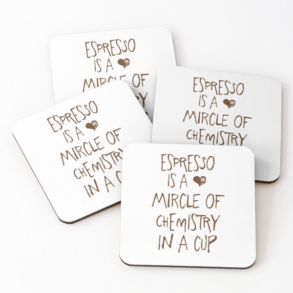 Item preview, Coffee Bar Espresso is a Miracle of Chemistry in a Cup Minimalist funny cute quote Coffee Poster designed and sold by ayaato.