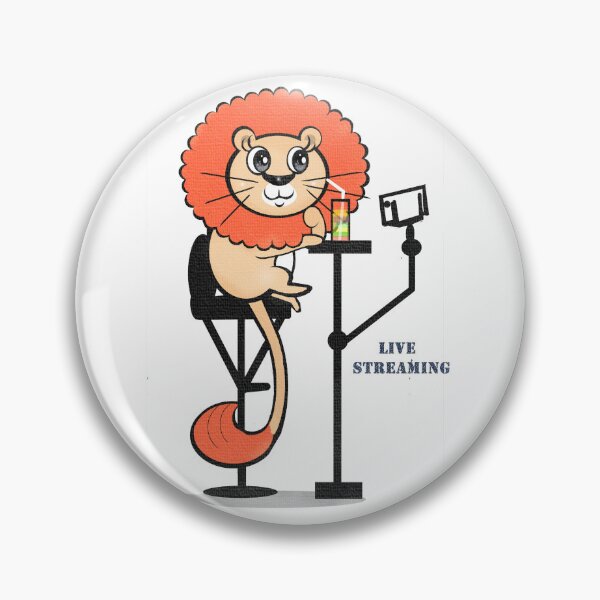 Item preview, Live streaming - Lion  designed and sold by Shirley cute art .