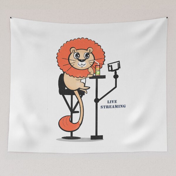 Item preview, Live streaming - Lion  designed and sold by Shirley cute art .