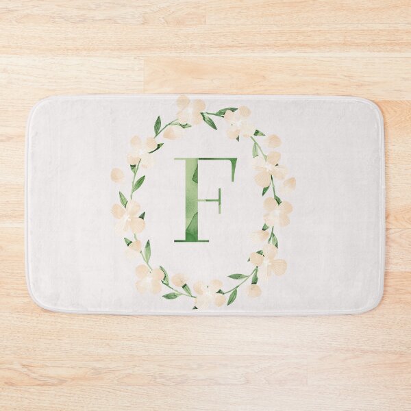 Item preview, Letter F Floral Monogram. Pink Flowers Laurel. designed and sold by helga-wigandt.