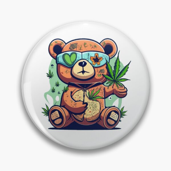 Item preview, Cute Bearbie Bear Arms Get High Funny Colorful Cute Humor Popart Style Character  designed and sold by ShopSunday.