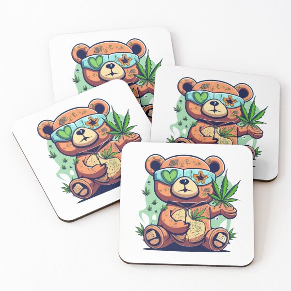 Item preview, Cute Bearbie Bear Arms Get High Funny Colorful Cute Humor Popart Style Character  designed and sold by ShopSunday.