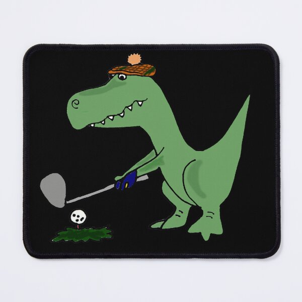 Item preview, Cool Funky Green T-Rex Dinosaur Playing Golf designed and sold by Nature's Fancy.
