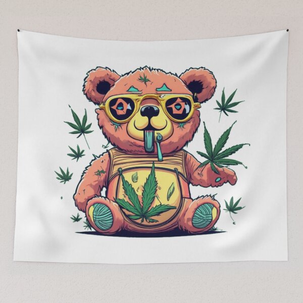 Item preview, Fun Bearbie Bear Arms Get High Funny Colorful Cute Humor Popart Style  designed and sold by ShopSunday.