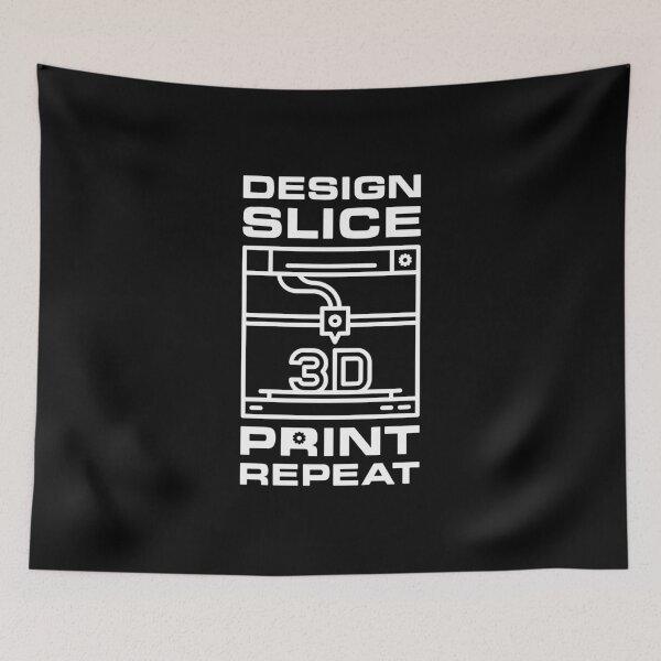 Item preview, Design Slice Print Repeat - Minimal 3D Printing design for 3d Printers Fans designed and sold by venomousvector.