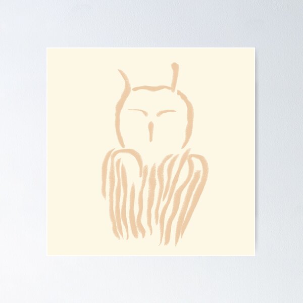 Item preview, Prehistoric cave painting of an owl from the Chauvet Cave designed and sold by archbestos.
