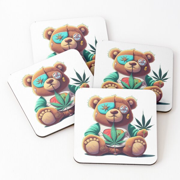 Item preview, Beautiful Bearbie Bear Arms Get High Funny Colorful Cute Humor Popart Style  designed and sold by ShopSunday.