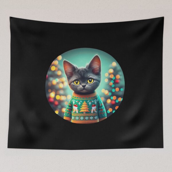 Item preview, Merry Christmas cat designed and sold by jkrphoto.