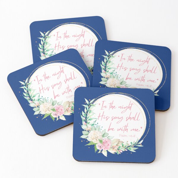 Item preview, In The Night His Song Shall Be With Me KJV Bible Verse designed and sold by A-M-Watson.