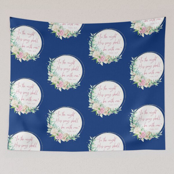 Item preview, In The Night His Song Shall Be With Me KJV Bible Verse designed and sold by A-M-Watson.
