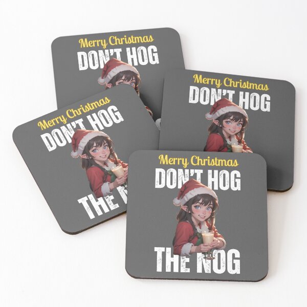 Item preview, Merry Christmas: Do not hog the nog.  (eggnog in gray) designed and sold by MtnTopAnime.