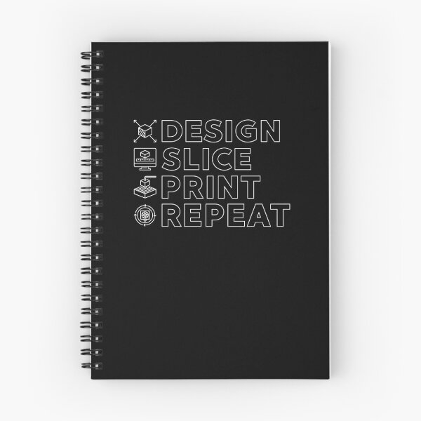 Item preview, Design Slice Print Repeat - 3D Printing outline design for Printers Fans designed and sold by venomousvector.