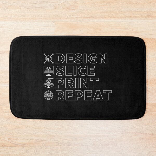 Item preview, Design Slice Print Repeat - 3D Printing outline design for Printers Fans designed and sold by venomousvector.
