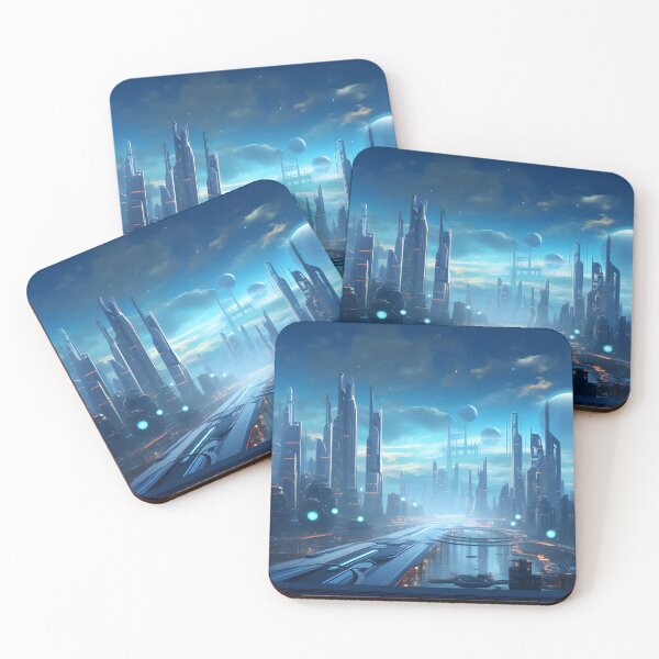 Item preview, Futuristic Cityscape Design designed and sold by Shirtastically.