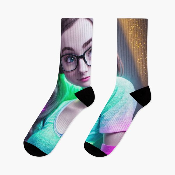 Item preview, Cute Gamer Girl in Neon Room  designed and sold by Butler in the Home.