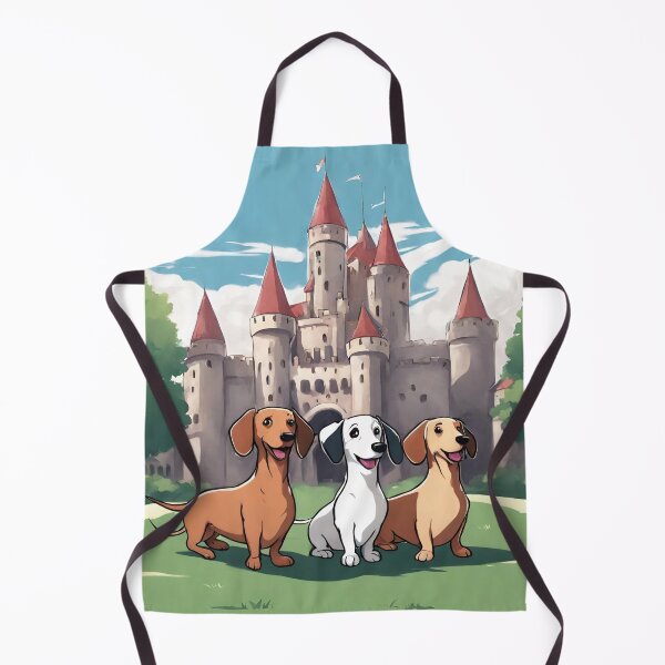Item preview, Whimsical Adventures Happy Sausage Dog in a Castle designed and sold by PatternXS.