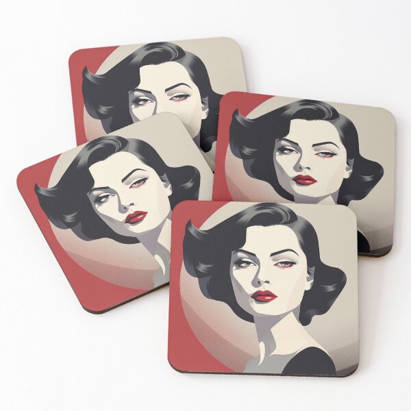 Item preview, Circa 1980s Woman in Art Deco Style designed and sold by Artemachina.