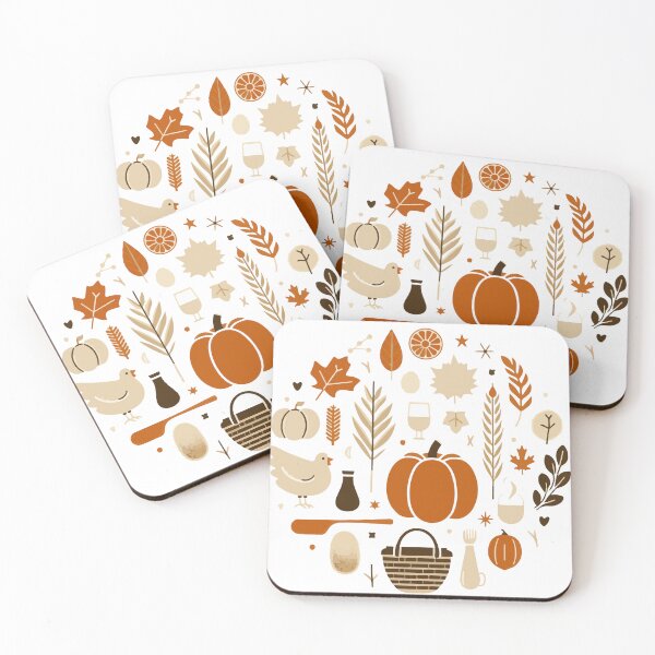 Item preview, Thanksgiving Autumn Pattern Beige Orange designed and sold by Miaukeru.