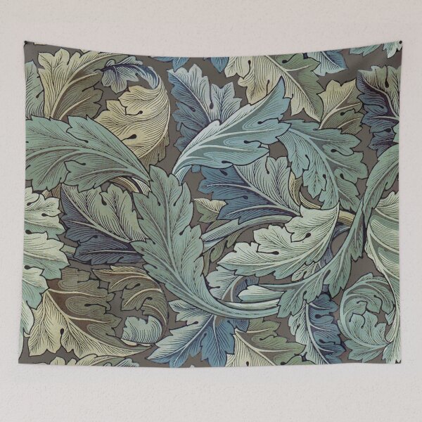 Item preview, William Morris Acanthus Sage Flower Floral Botanical designed and sold by antiqueart.