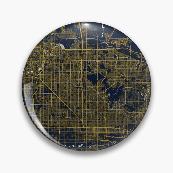 Artikelvorschau, Phoenix Stadtplan von Arizona, USA – Gold Art Deco entworfen und verkauft von deMAP.