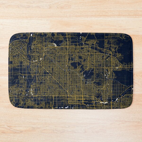 Item preview, Phoenix City Map of Arizona, USA - Gold Art Deco designed and sold by deMAP.